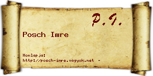 Posch Imre névjegykártya